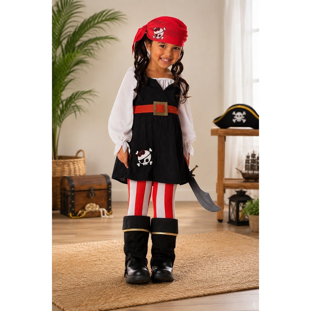 California Costumes Precious Lil Pirate Girls 4-6 Halloween Costume Complete